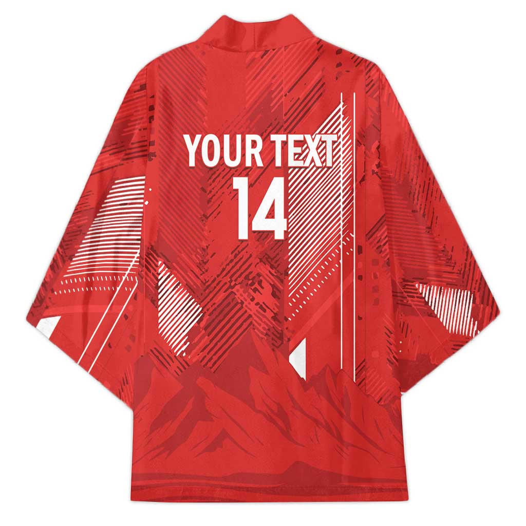 Switzerland Football Custom Kimono Go Nati Swiss Alps Grunge Style