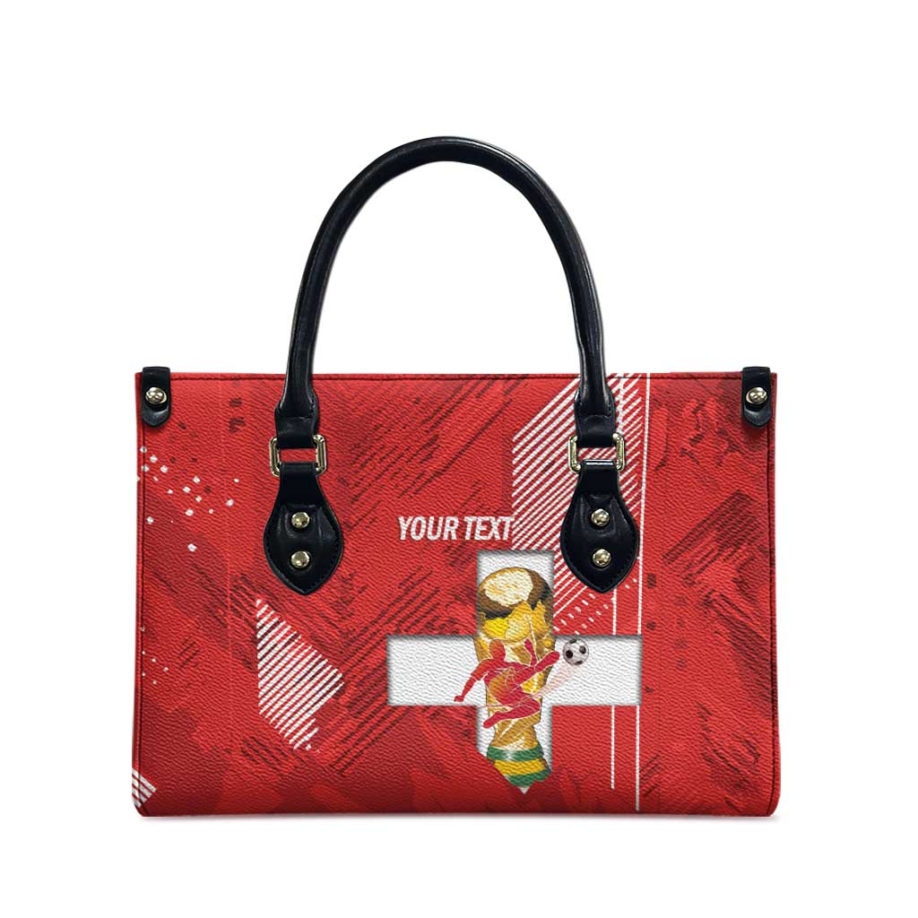 Switzerland Football Custom Leather Bag Go Nati Swiss Alps Grunge Style