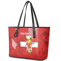 Switzerland Football Custom Leather Tote Bag Go Nati Swiss Alps Grunge Style