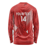 Switzerland Football Custom Long Sleeve Shirt Go Nati Swiss Alps Grunge Style