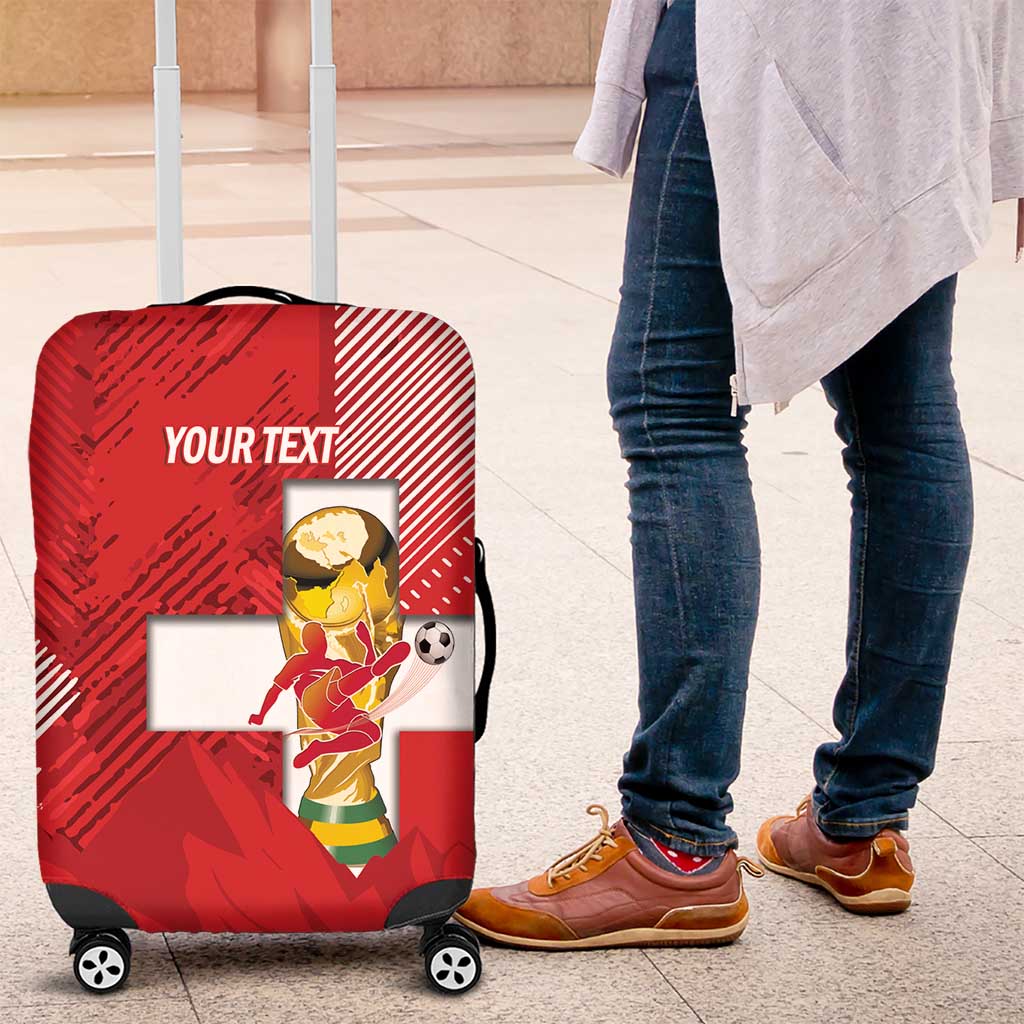 Switzerland Football Custom Luggage Cover Go Nati Swiss Alps Grunge Style