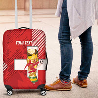Switzerland Football Custom Luggage Cover Go Nati Swiss Alps Grunge Style