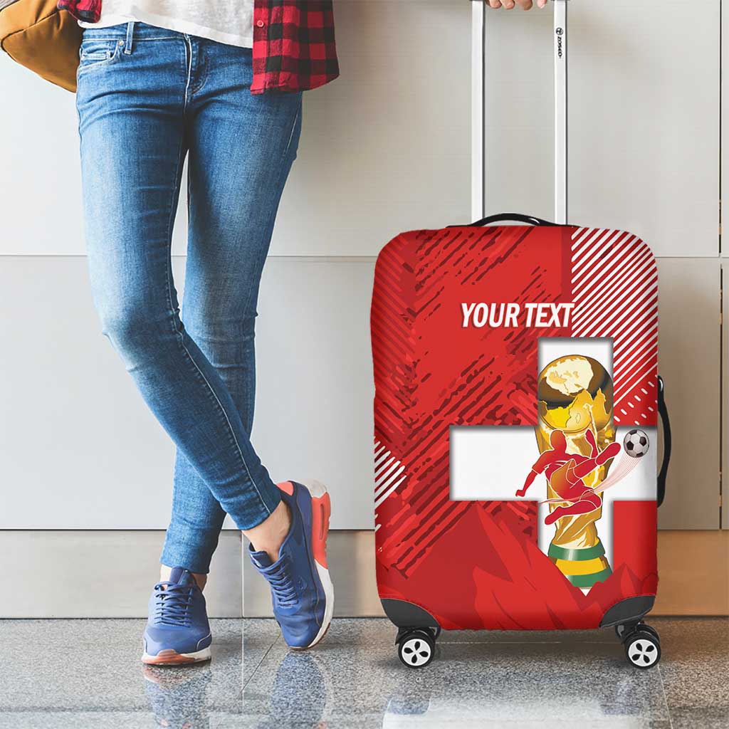 Switzerland Football Custom Luggage Cover Go Nati Swiss Alps Grunge Style