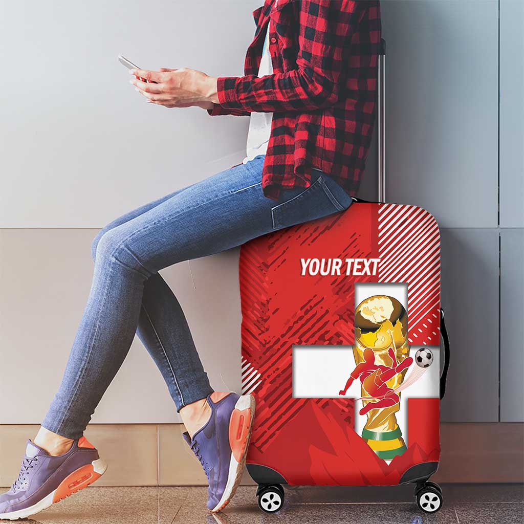 Switzerland Football Custom Luggage Cover Go Nati Swiss Alps Grunge Style