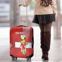 Switzerland Football Custom Luggage Cover Go Nati Swiss Alps Grunge Style