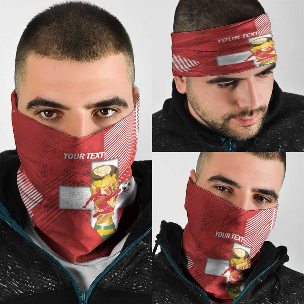 Switzerland Football Custom Neck Gaiter Go Nati Swiss Alps Grunge Style