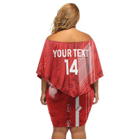 Switzerland Football Custom Off Shoulder Short Dress Go Nati Swiss Alps Grunge Style