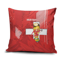 Switzerland Football Custom Pillow Cover Go Nati Swiss Alps Grunge Style