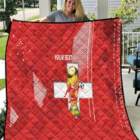 Switzerland Football Custom Quilt Go Nati Swiss Alps Grunge Style