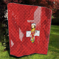 Switzerland Football Custom Quilt Go Nati Swiss Alps Grunge Style