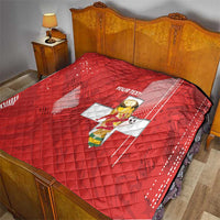Switzerland Football Custom Quilt Go Nati Swiss Alps Grunge Style