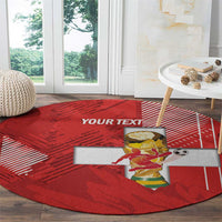 Switzerland Football Custom Round Carpet Go Nati Swiss Alps Grunge Style