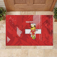 Switzerland Football Custom Rubber Doormat Go Nati Swiss Alps Grunge Style