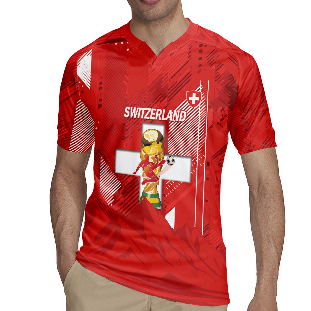 Switzerland Football Custom Rugby Jersey Go Nati Swiss Alps Grunge Style