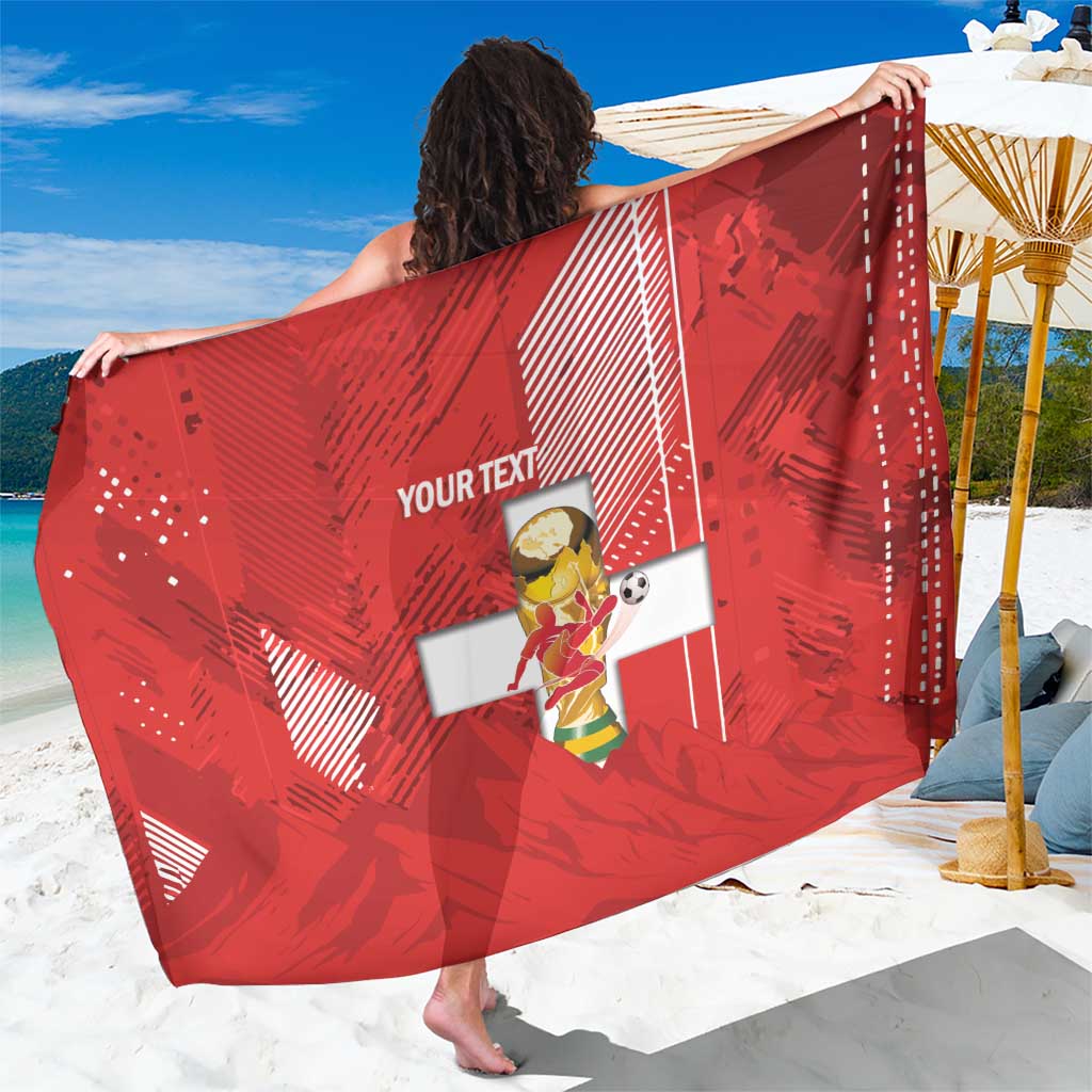 Switzerland Football Custom Sarong Go Nati Swiss Alps Grunge Style