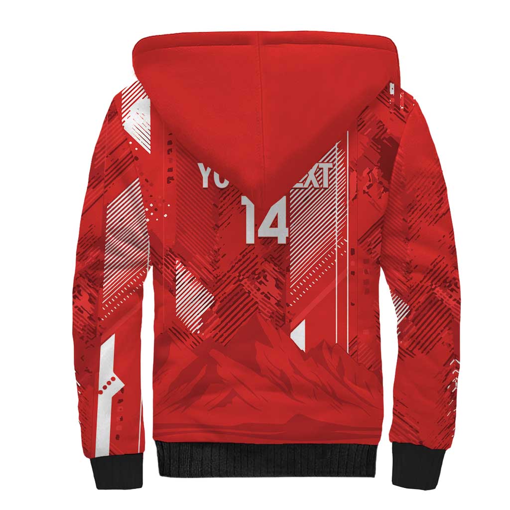 Switzerland Football Custom Sherpa Hoodie Go Nati Swiss Alps Grunge Style