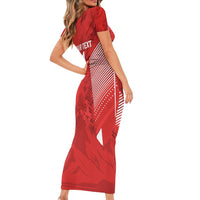 Switzerland Football Custom Short Sleeve Bodycon Dress Go Nati Swiss Alps Grunge Style