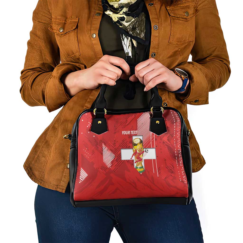 Switzerland Football Custom Shoulder Handbag Go Nati Swiss Alps Grunge Style