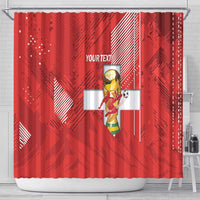 Switzerland Football Custom Shower Curtain Go Nati Swiss Alps Grunge Style