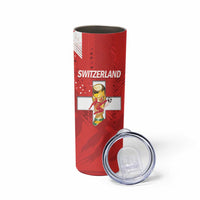Switzerland Football Custom Skinny Tumbler Go Nati Swiss Alps Grunge Style