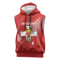 Switzerland Football Custom Sleeveless Hoodie Go Nati Swiss Alps Grunge Style