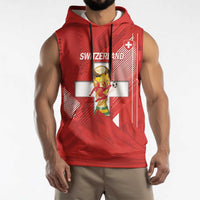 Switzerland Football Custom Sleeveless Hoodie Go Nati Swiss Alps Grunge Style