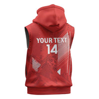 Switzerland Football Custom Sleeveless Zip Hoodie Go Nati Swiss Alps Grunge Style