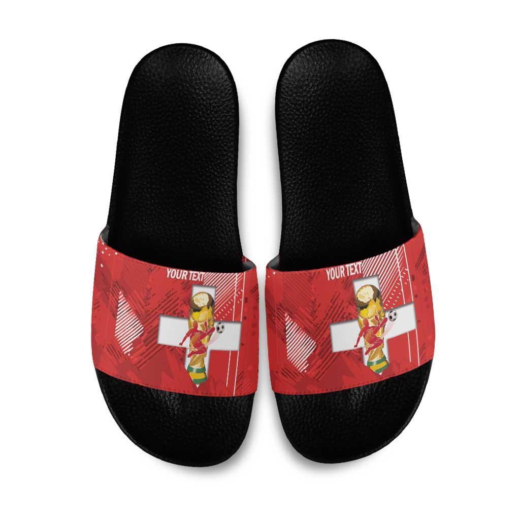 Switzerland Football Custom Slide Sandals Go Nati Swiss Alps Grunge Style