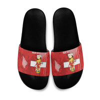 Switzerland Football Custom Slide Sandals Go Nati Swiss Alps Grunge Style