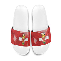 Switzerland Football Custom Slide Sandals Go Nati Swiss Alps Grunge Style