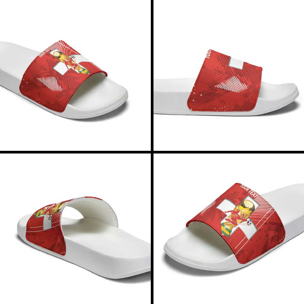 Switzerland Football Custom Slide Sandals Go Nati Swiss Alps Grunge Style