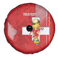 Switzerland Football Custom Spare Tire Cover Go Nati Swiss Alps Grunge Style