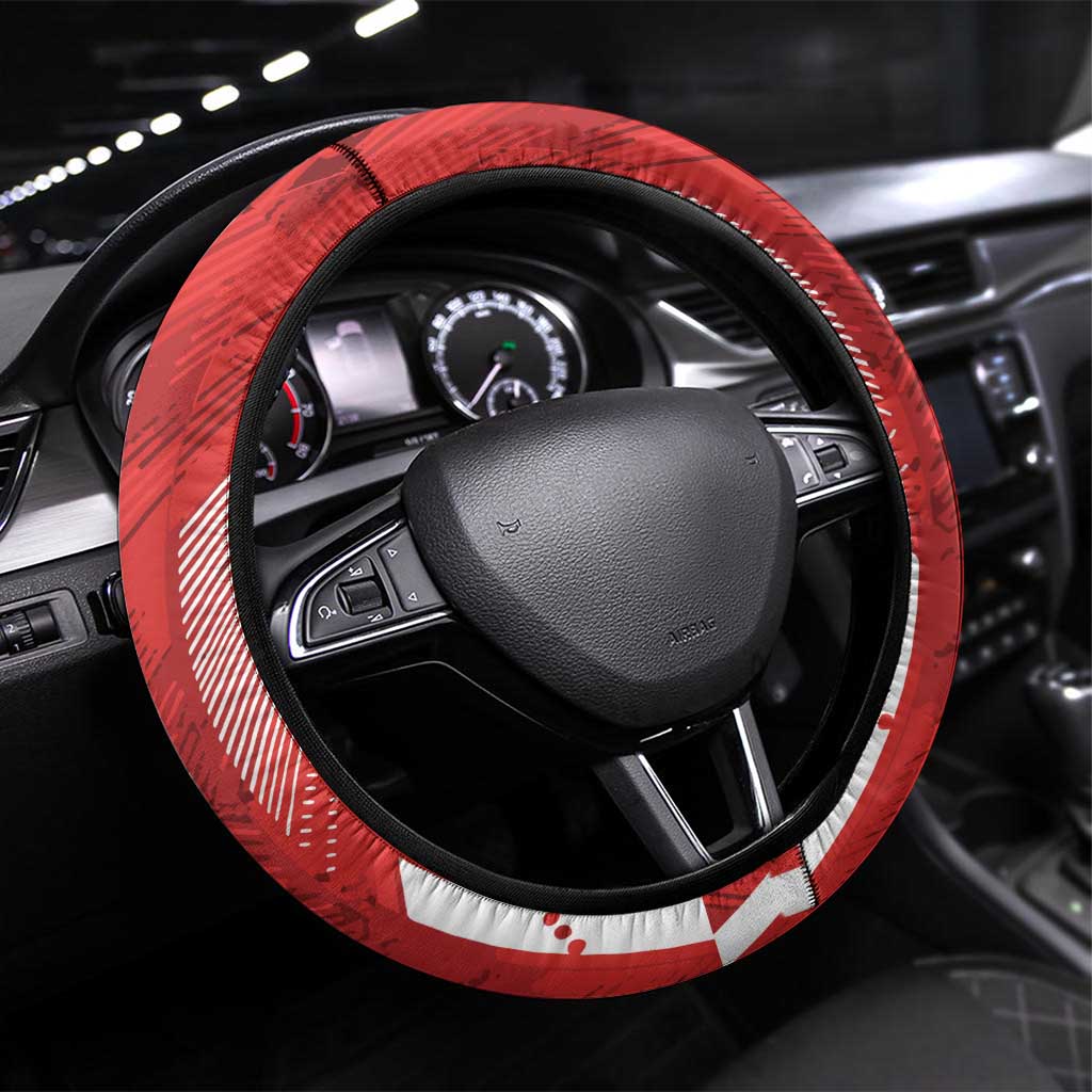 Switzerland Football Steering Wheel Cover Go Nati Swiss Alps Grunge Style