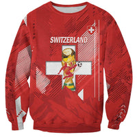 Switzerland Football Custom Sweatshirt Go Nati Swiss Alps Grunge Style