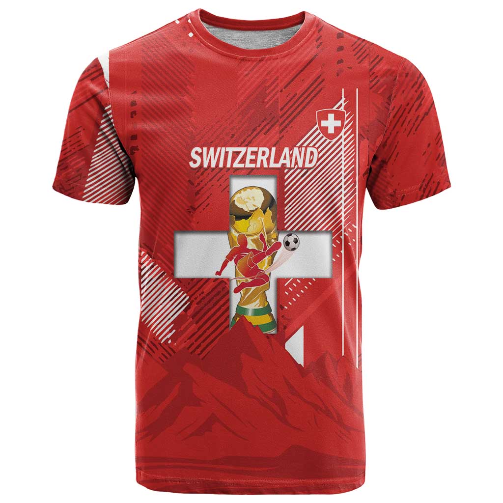 Switzerland Football Custom T Shirt Go Nati Swiss Alps Grunge Style