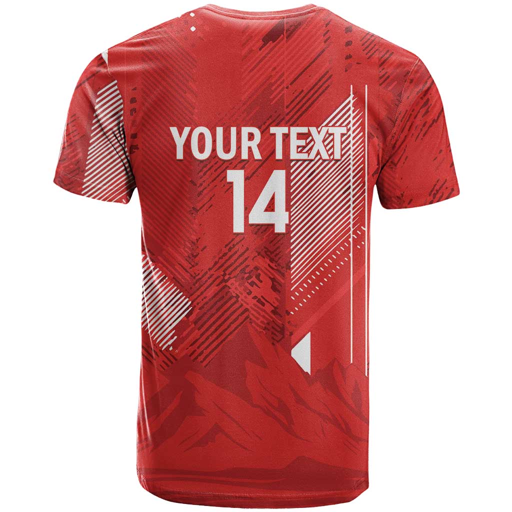 Switzerland Football Custom T Shirt Go Nati Swiss Alps Grunge Style