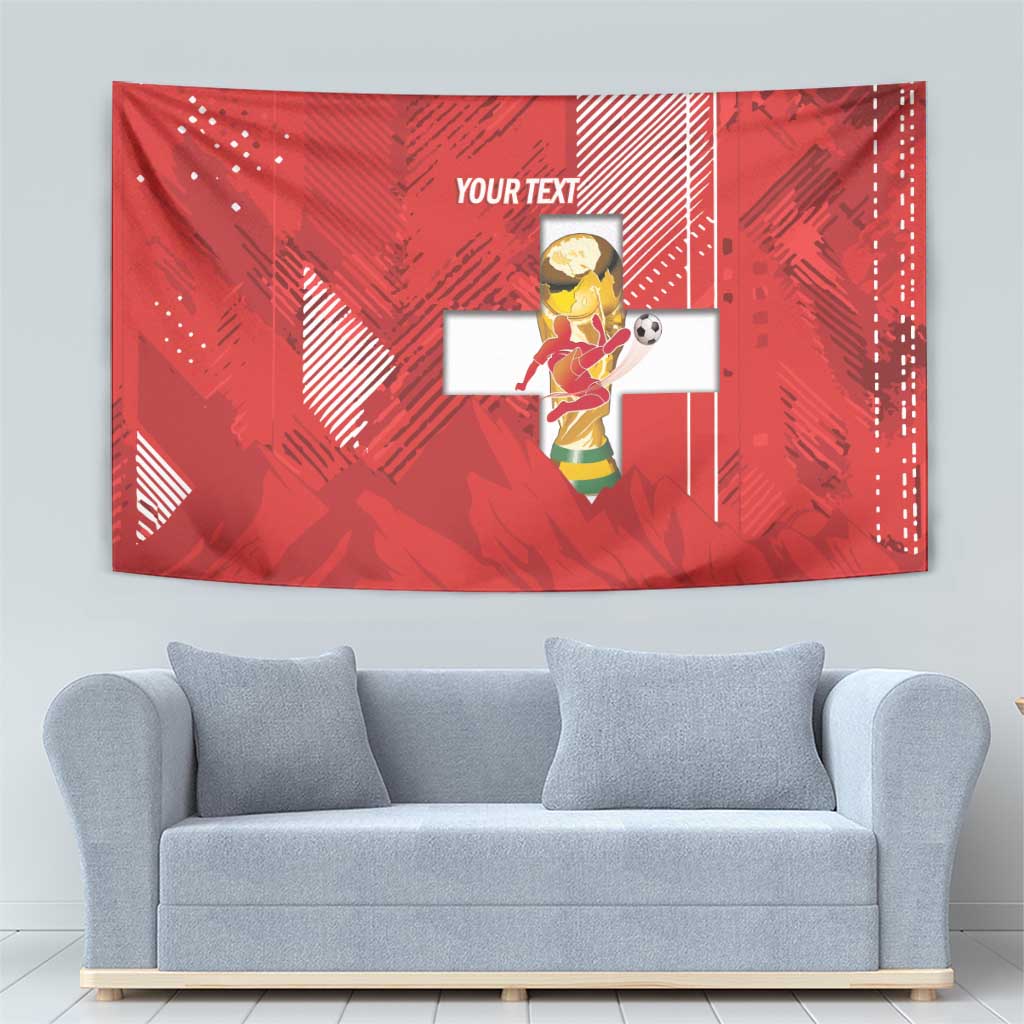Switzerland Football Custom Tapestry Go Nati Swiss Alps Grunge Style