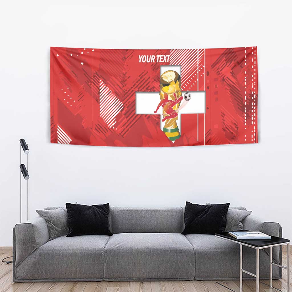 Switzerland Football Custom Tapestry Go Nati Swiss Alps Grunge Style