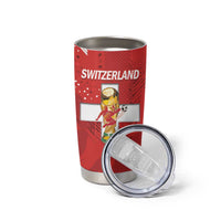 Switzerland Football Custom Tumbler Cup Go Nati Swiss Alps Grunge Style