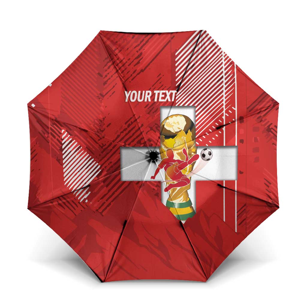 Switzerland Football Custom Umbrella Go Nati Swiss Alps Grunge Style