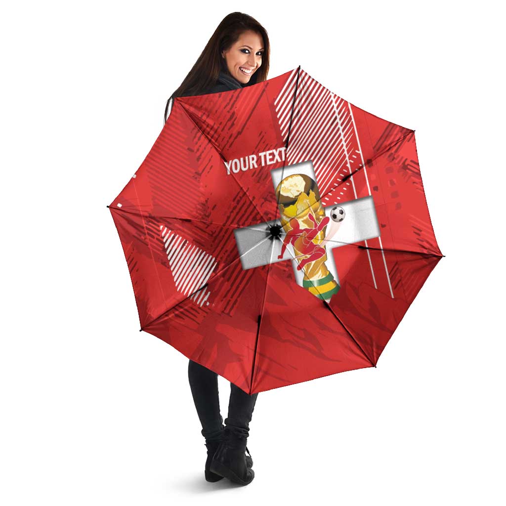 Switzerland Football Custom Umbrella Go Nati Swiss Alps Grunge Style