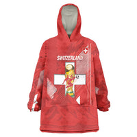 Switzerland Football Custom Wearable Blanket Hoodie Go Nati Swiss Alps Grunge Style