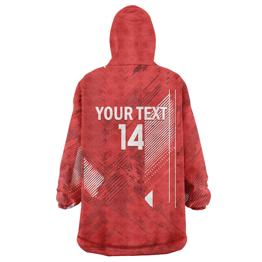 Switzerland Football Custom Wearable Blanket Hoodie Go Nati Swiss Alps Grunge Style