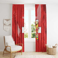 Switzerland Football Custom Window Curtain Go Nati Swiss Alps Grunge Style