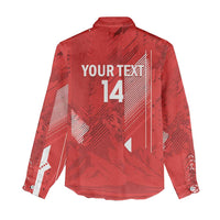 Switzerland Football Custom Women Casual Shirt Go Nati Swiss Alps Grunge Style