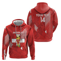 Switzerland Football Custom Zip Hoodie Go Nati Swiss Alps Grunge Style