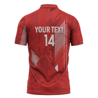 Switzerland Football Custom Zipper Polo Shirt Go Nati Swiss Alps Grunge Style