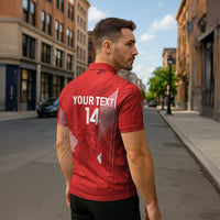 Switzerland Football Custom Zipper Polo Shirt Go Nati Swiss Alps Grunge Style