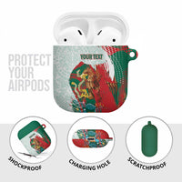 Mexico Football Custom AirPods Case El Tri Aztec Calendar Brush Style