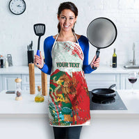 Mexico Football Custom Apron El Tri Aztec Calendar Brush Style